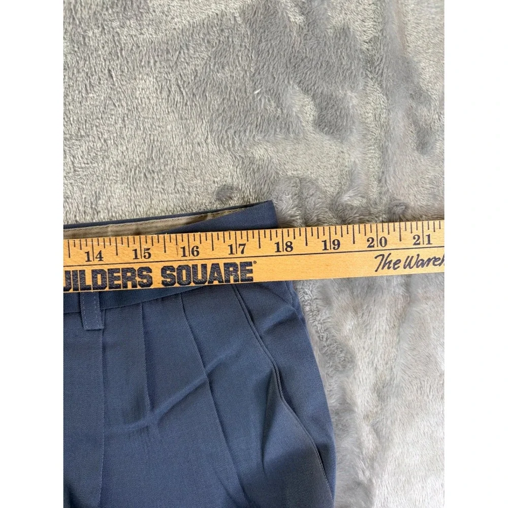 Zanella Mens Pleated Dress Pants Vintage 36x30 Blue Classic Fit